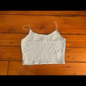 Light Blue Garage Crop Top-Size XS